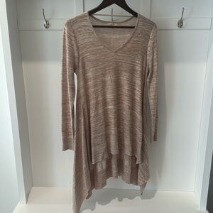 Super Soft medium Cupio long sleeve dress shirt beige Tan cream blouse